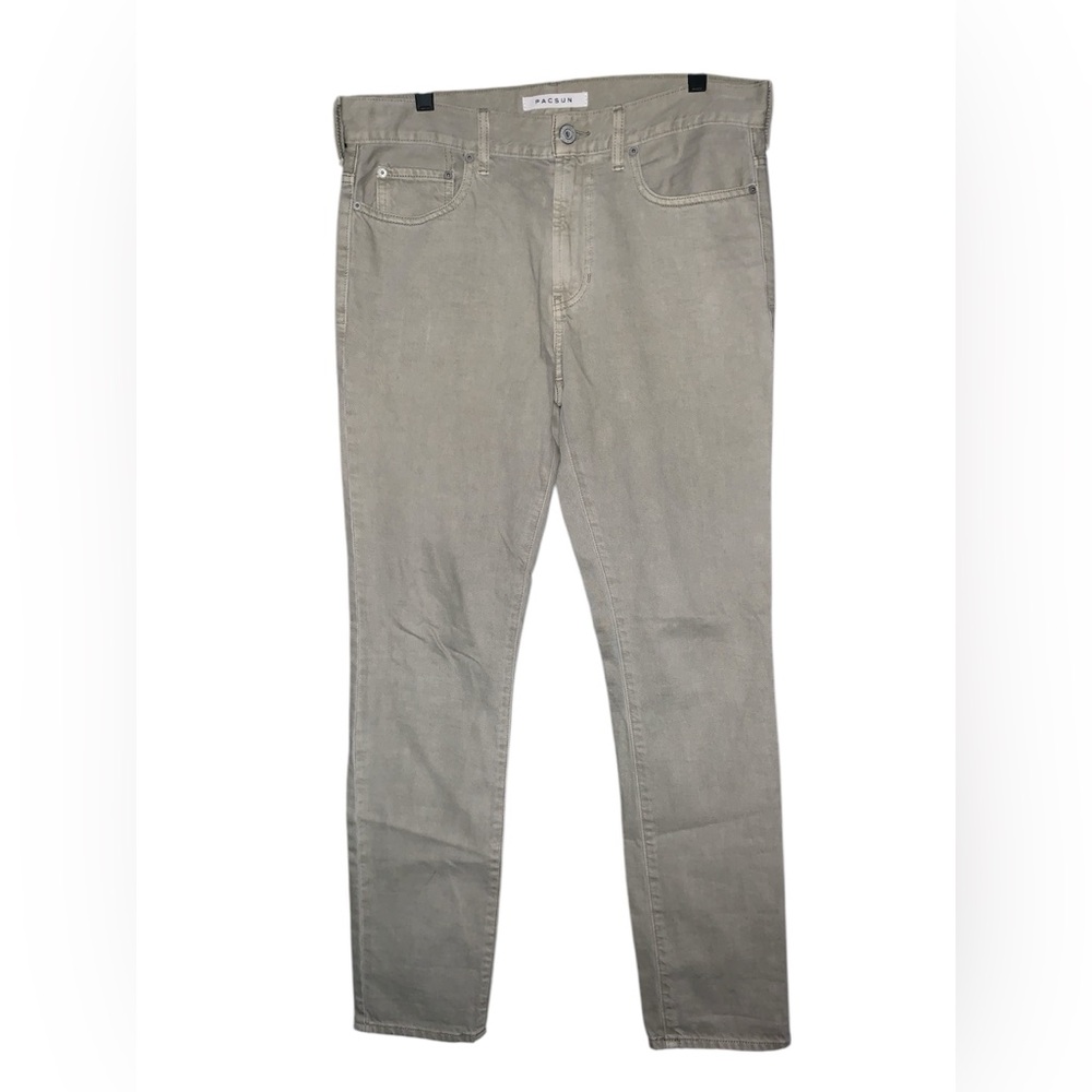 PacSun‎ Mens Sage Green Skinny 100% Cotton Jeans Size 32/32